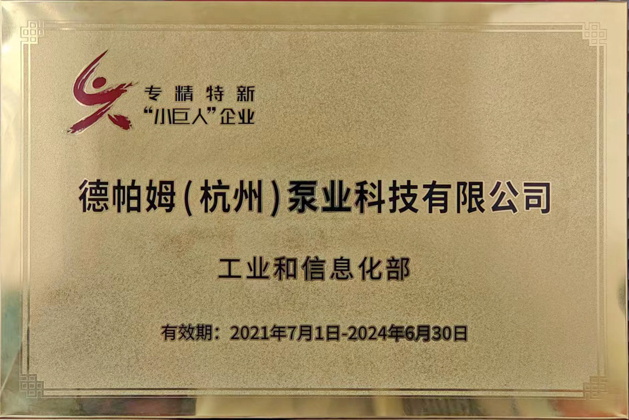 國家級重點小巨人企業(yè)，杭州共5家，錢塘區(qū)僅德帕姆1家！